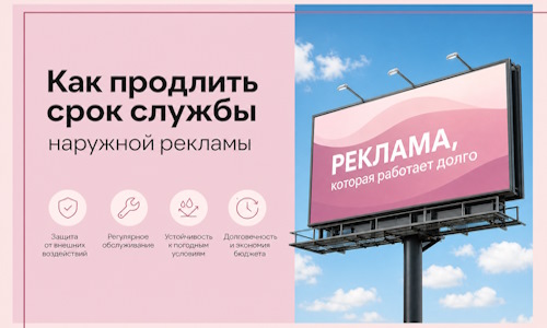 Как продлить срок службы наружной рекламы в  Калининграде